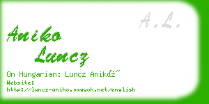 aniko luncz business card